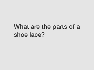 What are the parts of a shoe lace?