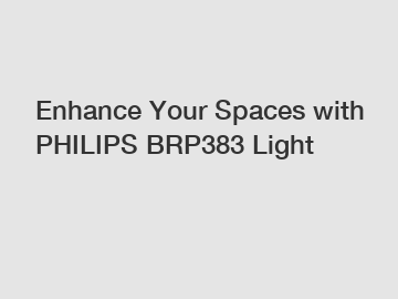 Enhance Your Spaces with PHILIPS BRP383 Light