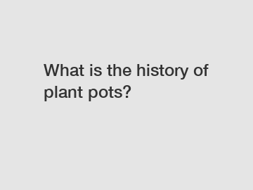 What is the history of plant pots?