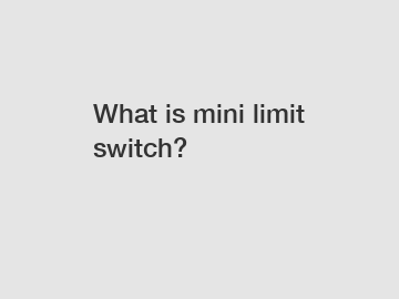 What is mini limit switch?
