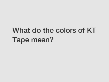 What do the colors of KT Tape mean?
