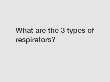 What are the 3 types of respirators?