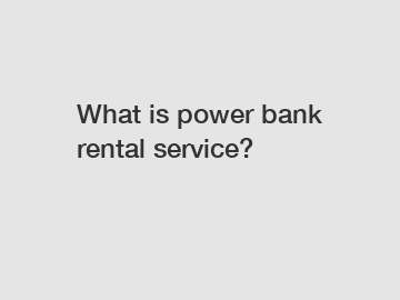 What is power bank rental service?