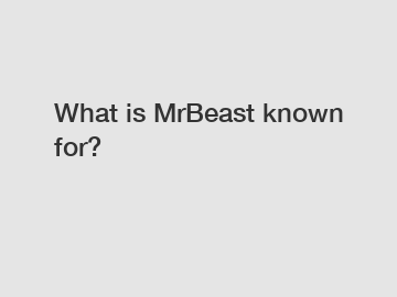 What is MrBeast known for?