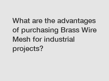 What are the advantages of purchasing Brass Wire Mesh for industrial projects?