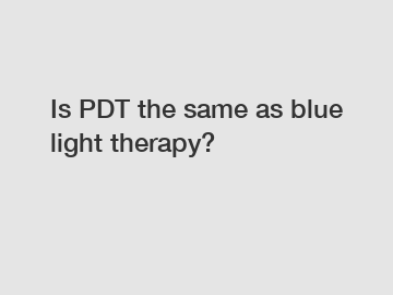 Is PDT the same as blue light therapy?