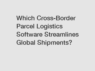 Which Cross-Border Parcel Logistics Software Streamlines Global Shipments?