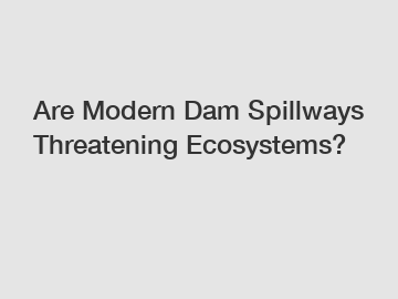 Are Modern Dam Spillways Threatening Ecosystems?