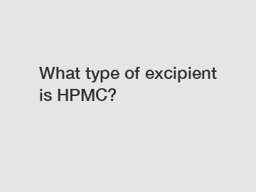 What type of excipient is HPMC?