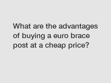 What are the advantages of buying a euro brace post at a cheap price?