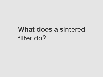 What does a sintered filter do?