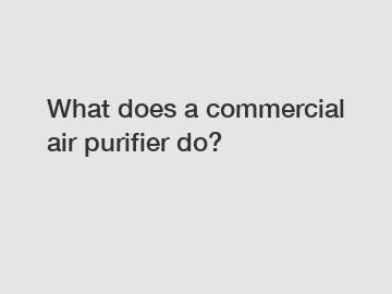 What does a commercial air purifier do?
