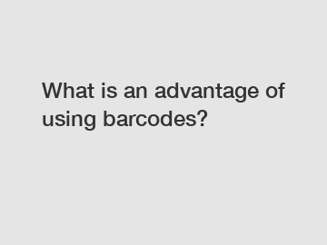 What is an advantage of using barcodes?