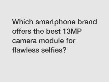 Which smartphone brand offers the best 13MP camera module for flawless selfies?
