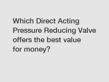 Which Direct Acting Pressure Reducing Valve offers the best value for money?