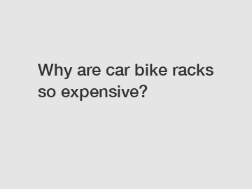 Why are car bike racks so expensive?