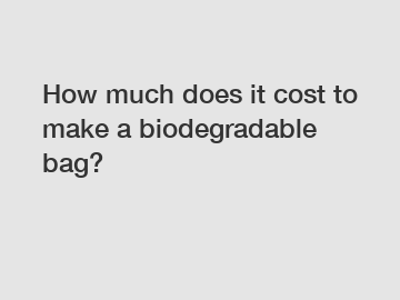How much does it cost to make a biodegradable bag?