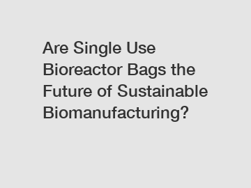 Are Single Use Bioreactor Bags the Future of Sustainable Biomanufacturing?