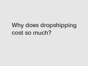 Why does dropshipping cost so much?