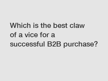 Which is the best claw of a vice for a successful B2B purchase?
