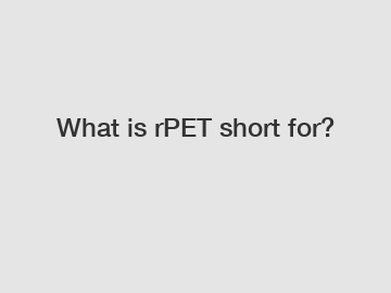 What is rPET short for?