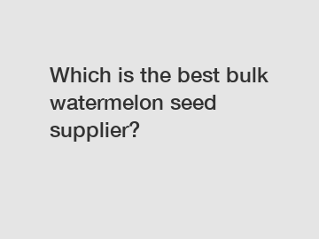 Which is the best bulk watermelon seed supplier?