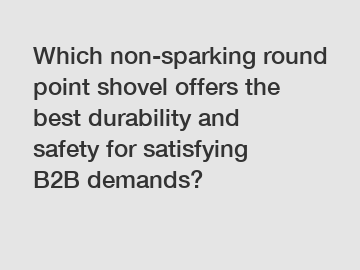 Which non-sparking round point shovel offers the best durability and safety for satisfying B2B demands?