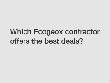 Which Ecogeox contractor offers the best deals?