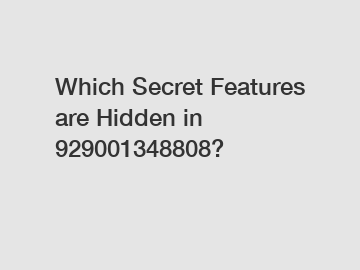 Which Secret Features are Hidden in 929001348808?