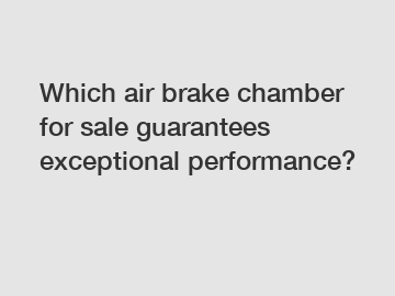 Which air brake chamber for sale guarantees exceptional performance?